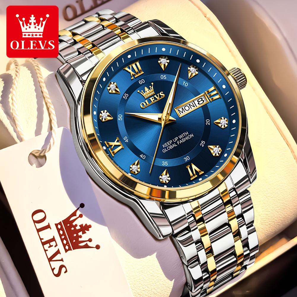 Luxury Watch Quartz - OLEVS Brand Fashion men's watches stainless
