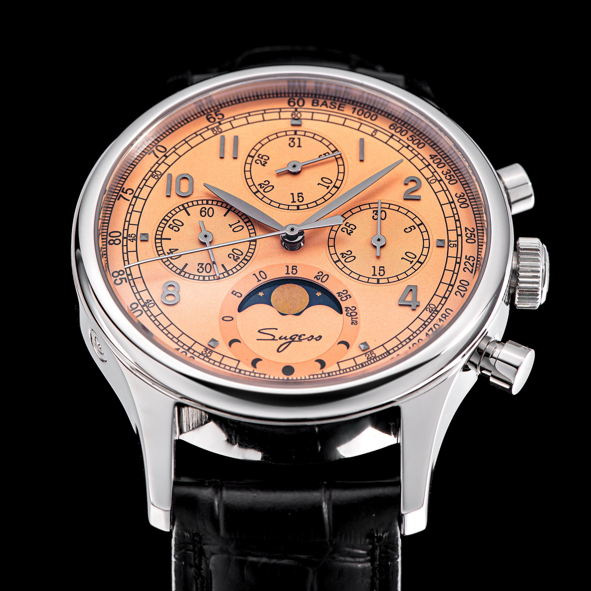 Sugess Watch of Men Chronograp - Moonphase Complication Watch review and price