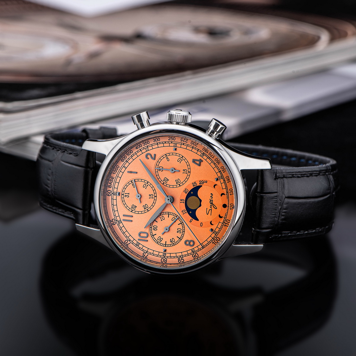 Sugess Watch of Men Chronograp - Moonphase Complication Watch review and price