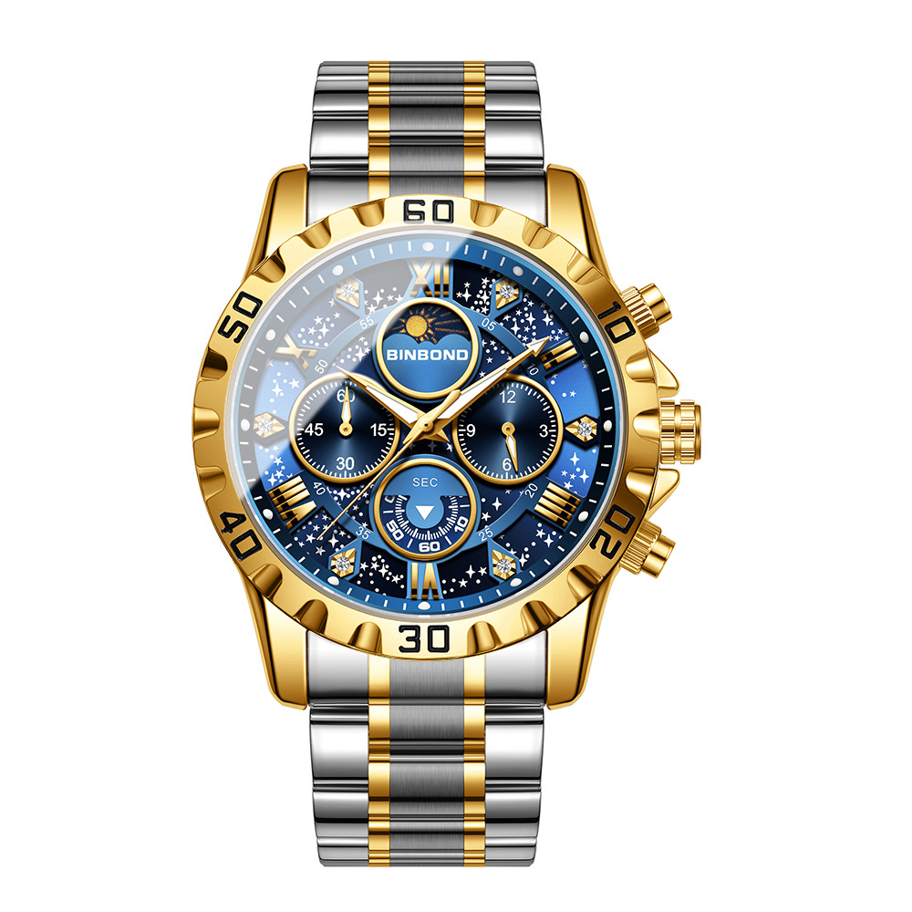 2026 Men Watch Light Luxury Bu - Moonphase Complication Watch review and price