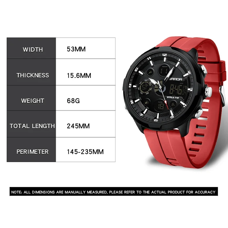 SANDA 9053  50M Waterproof Qua - Luxury Watch G Shock review and price