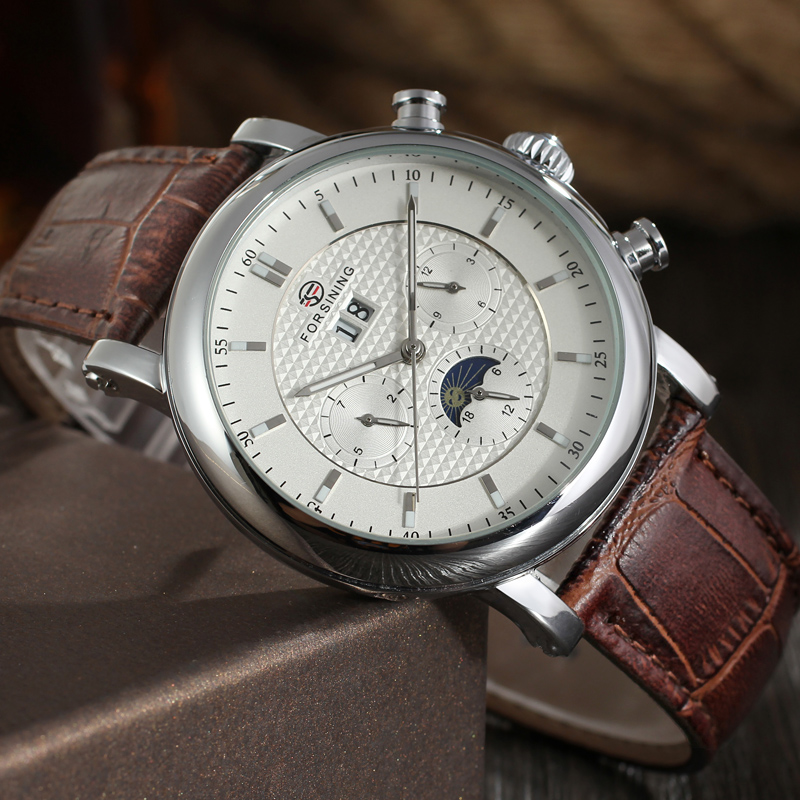 FORSINING Automatic Watch Mens - Moonphase Complication Watch review and price