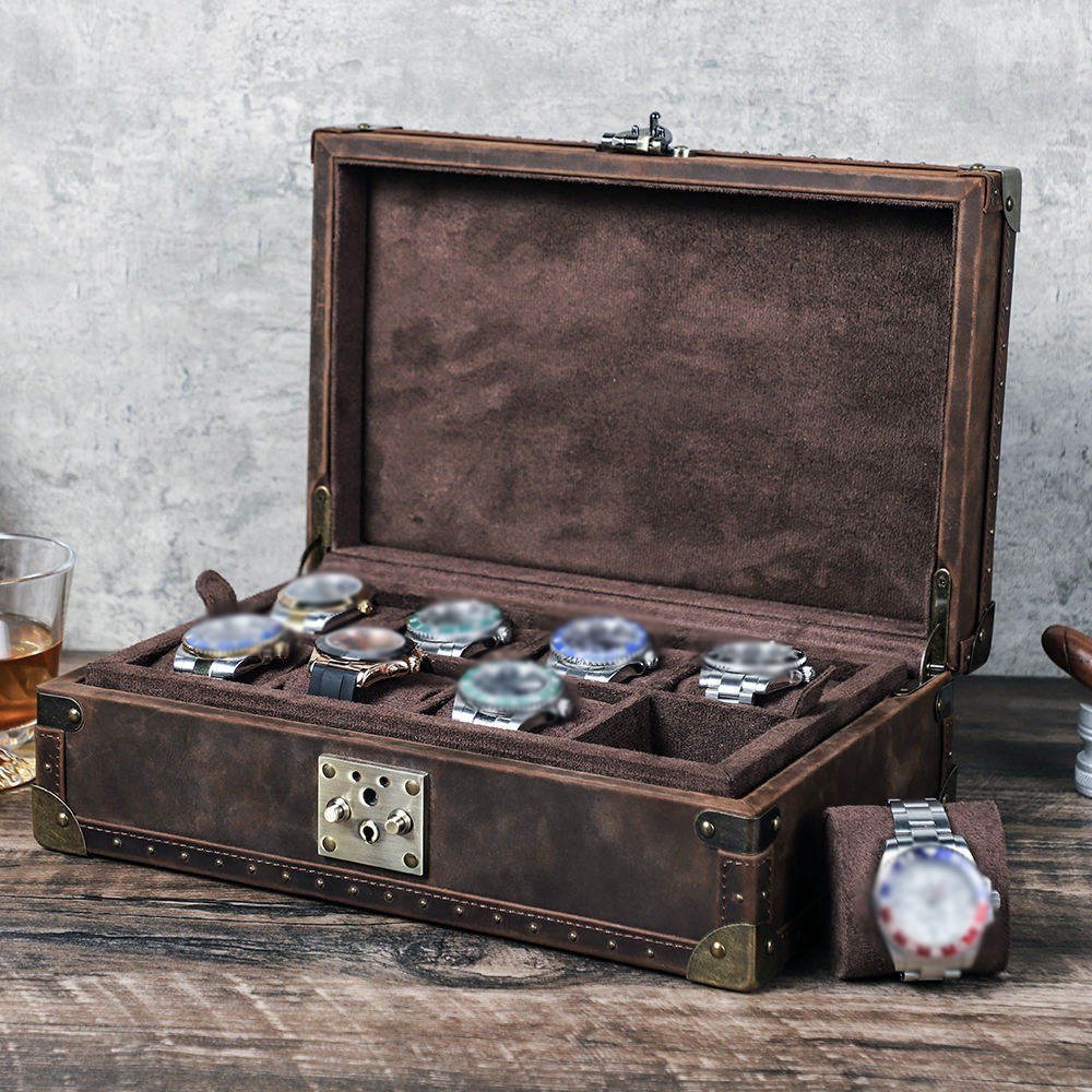 CONTACT'S FAMILY 8 Leather Cus - Luxury Watch Organizer review and price