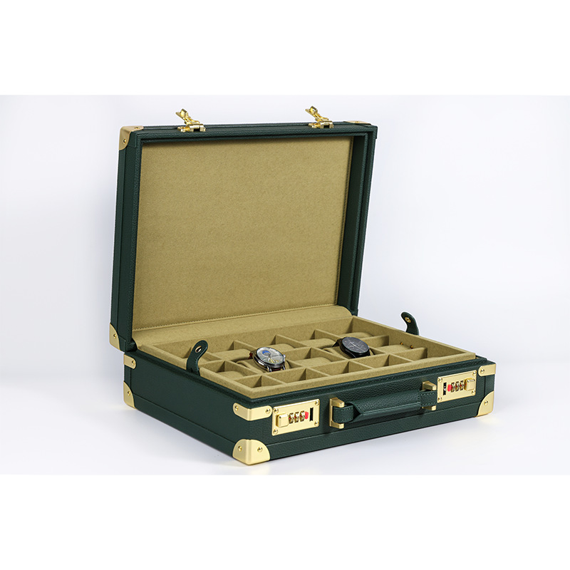 OEM ODM Luxury 15 Slots Green  - Luxury Watch Storage review and price