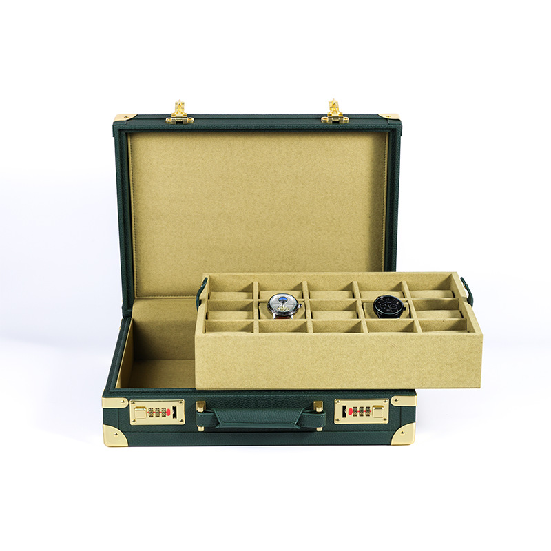 OEM ODM Luxury 15 Slots Green  - Luxury Watch Storage review and price