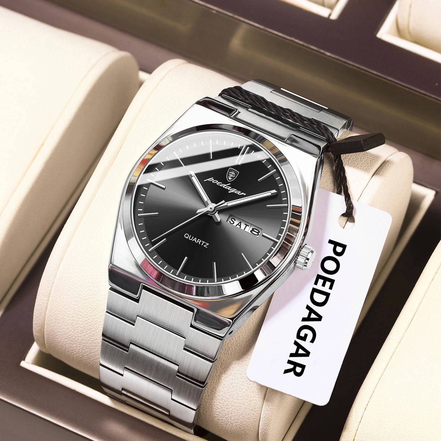 POEDAGAR Luxury Men's Quartz W - Luxury Watch Cartier review and price