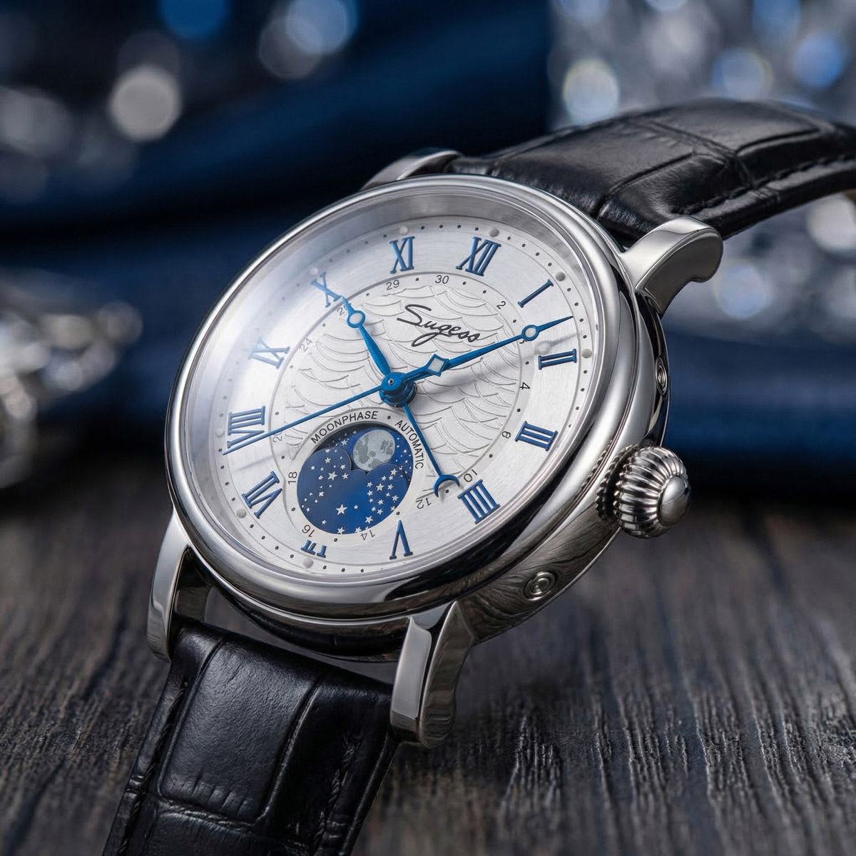 Sugess Watches for Men Automat - Moonphase Complication Watch review and price