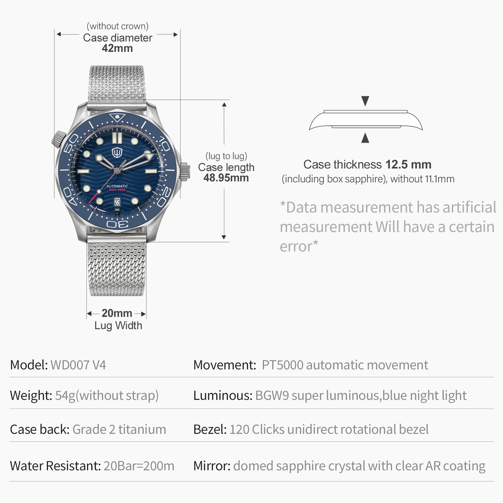 Watchdives WD007 V4 Mechanical - Luxury Watch Grade review and price