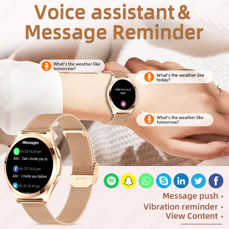 LIGE Luxury Smart Watch For Wo - Luxury Watch In The World review and price
