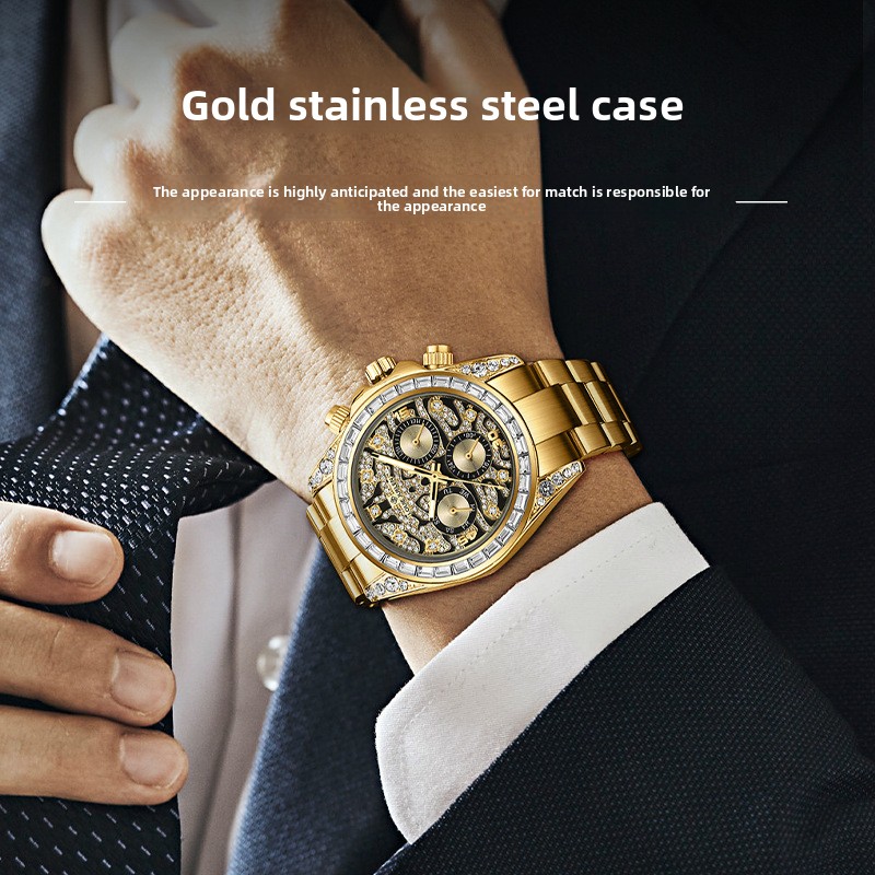 Stainless Steel New Gold Six-H - Moonphase Complication Watch review and price
