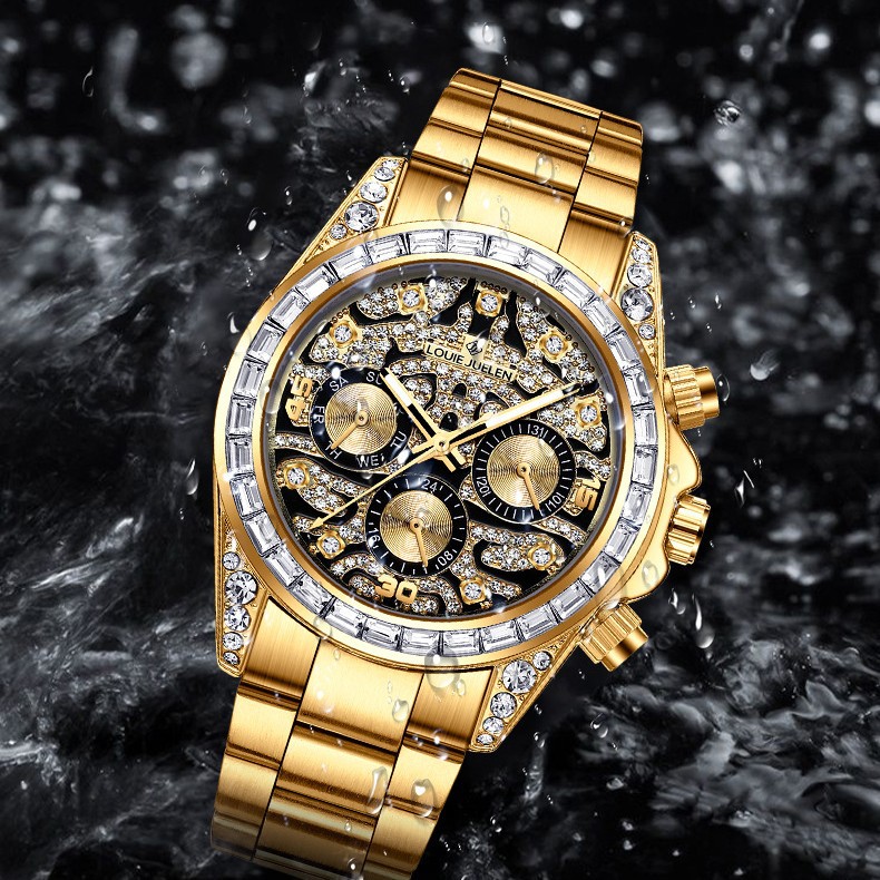 Stainless Steel New Gold Six-H - Moonphase Complication Watch review and price