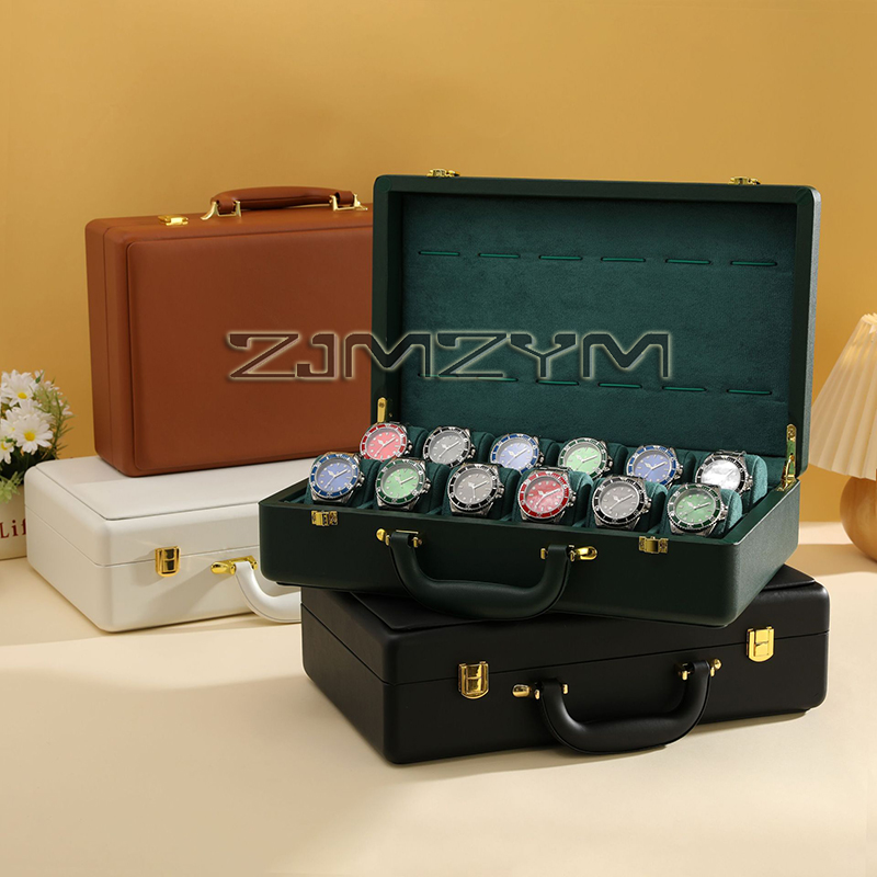 12 Slots Watch Box Mens Watche - Luxury Watch Organizer review and price